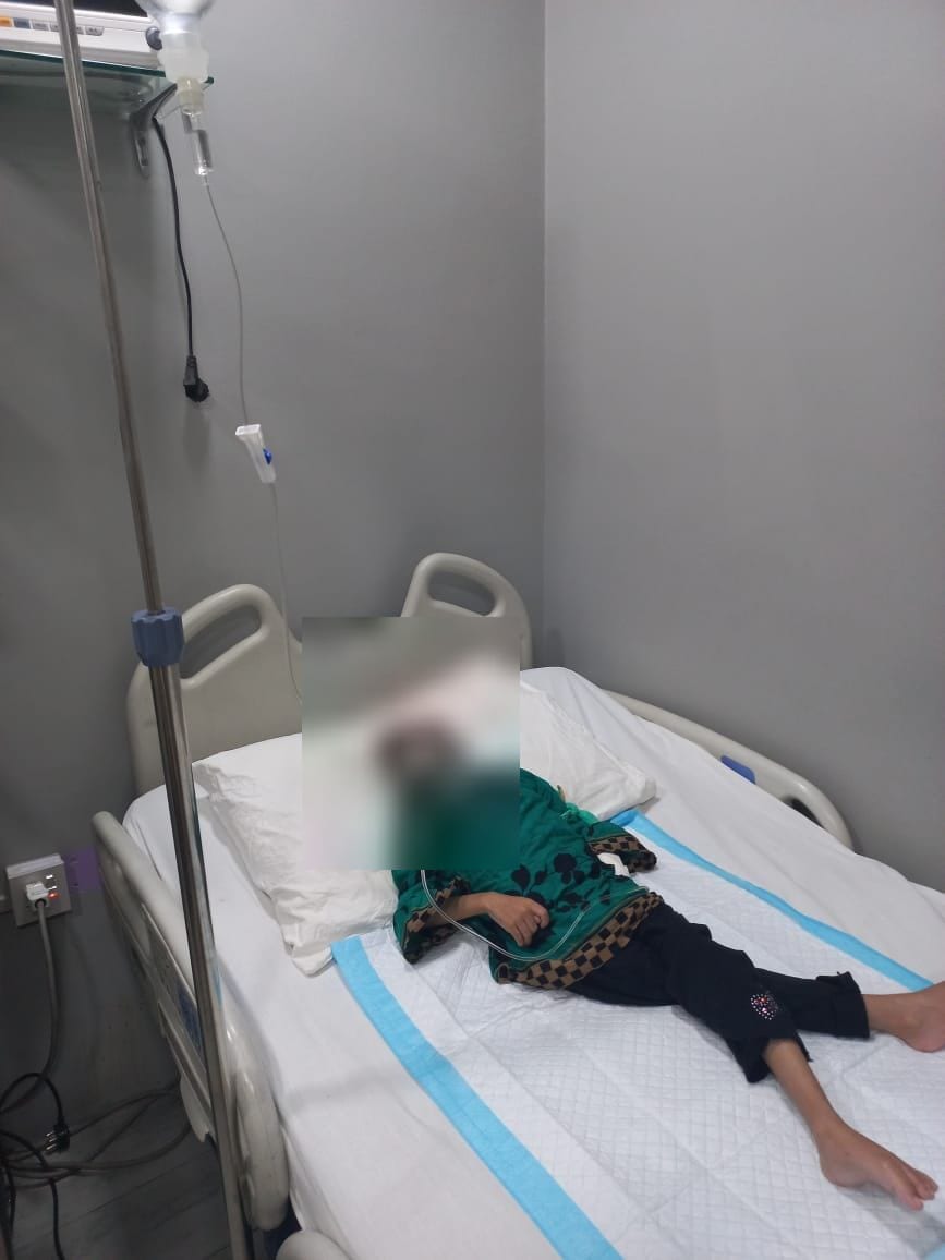 A patient receiving inpatient care funded by the Foundation